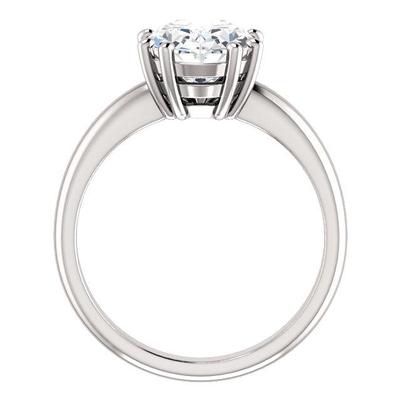 Anello Solitario Naturale Diamante 3.50 Carati Gioielli In Oro Bianco Da Donna