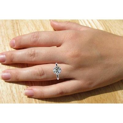 Anello Solitario Old Mine Con Vero Diamante Da 2,50 Carati Gioielli Da Donna Classici