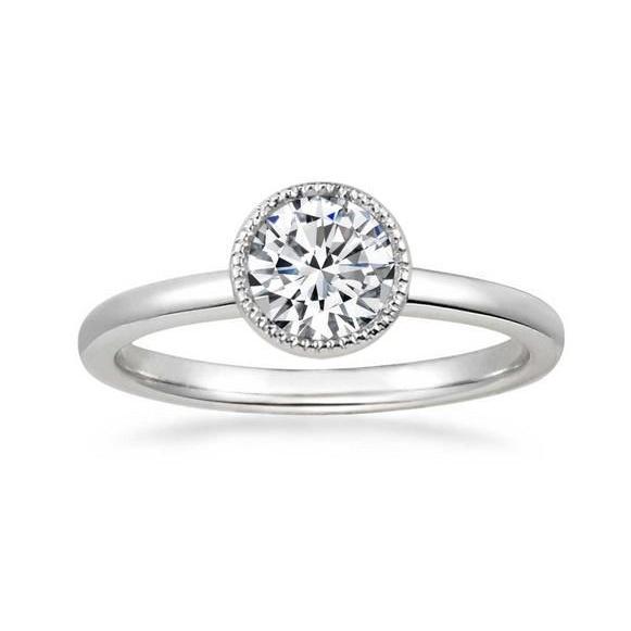 Anello Solitario Per Anniversario Con Vero Diamante Scintillante Brillante Da 2.85 Carati