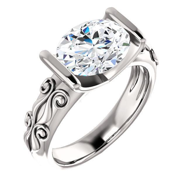 vero oval diamante 2.50carati anello dettaglio ravvicinato