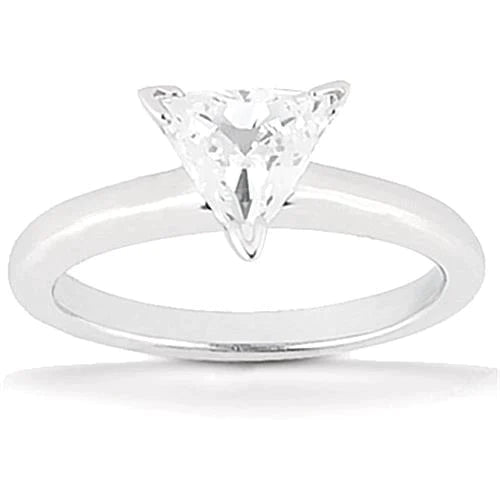 Anello Solitario Vero Diamante Trilliant