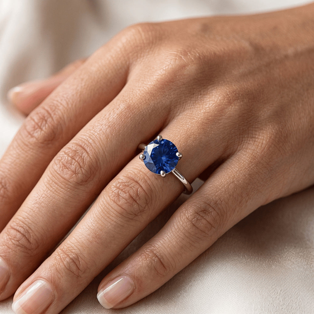 Anello Solitario Zaffiro GIA CERTIFICATO 2,46 Carati