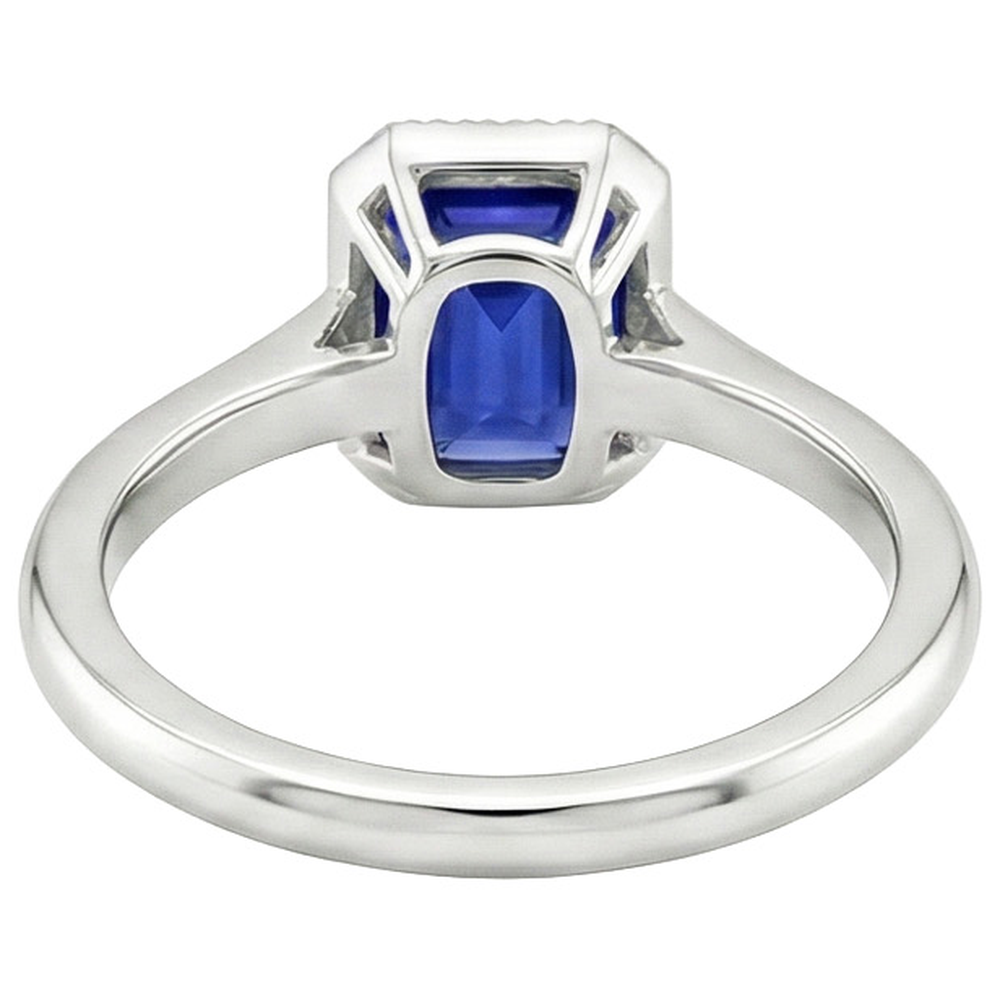 Anello Taglio Radiante Zaffiro