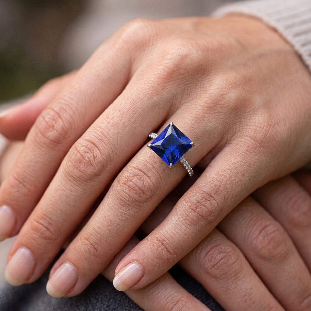 Anello Zaffiro GIA CERTIFICATO 7,14 Carati