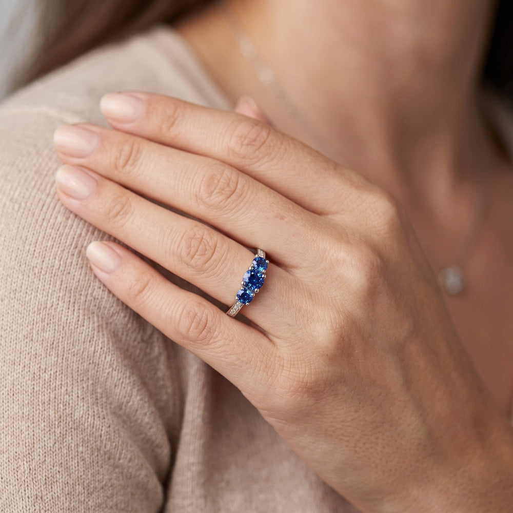 Anello Zaffiro Vero 1.10 Carati