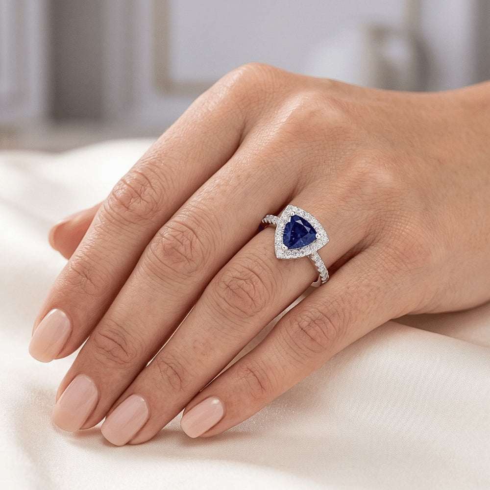 Anello Zaffiro Vero 2 Carati