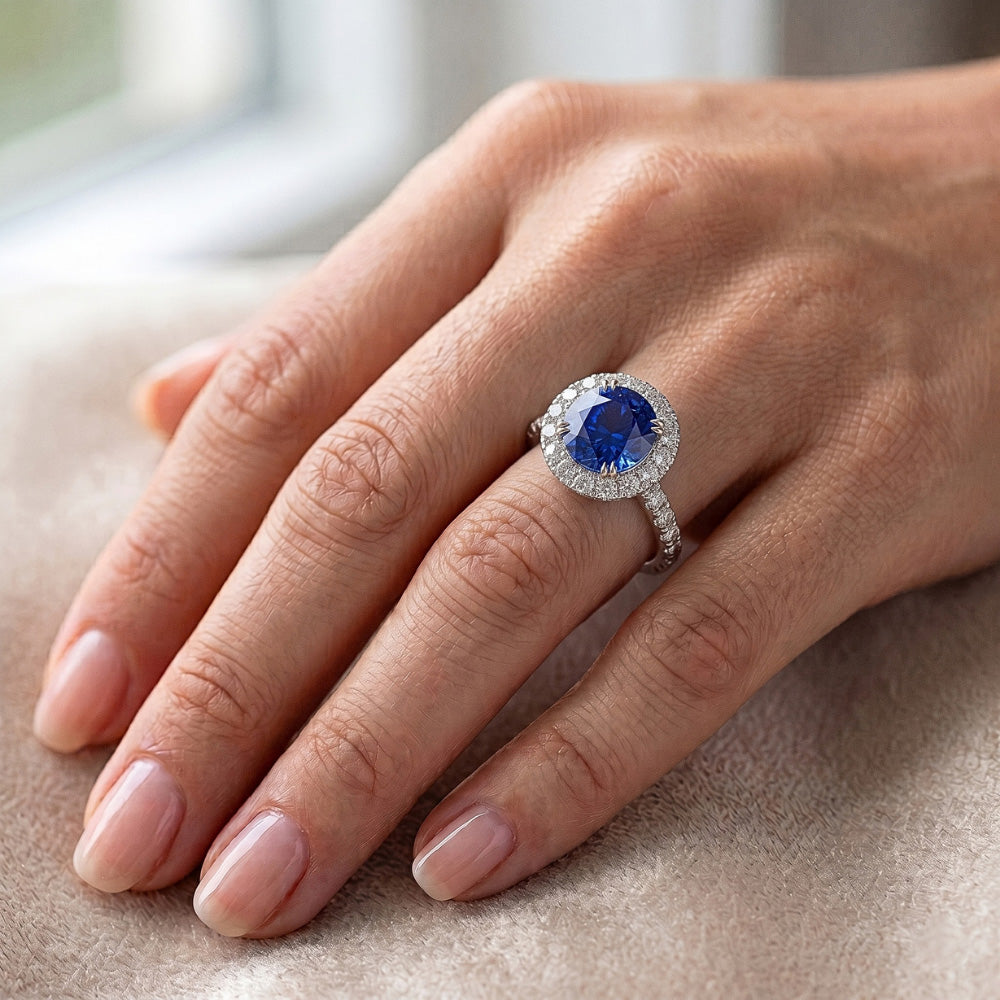 Anello Zaffiro Vero 3.50 Carati