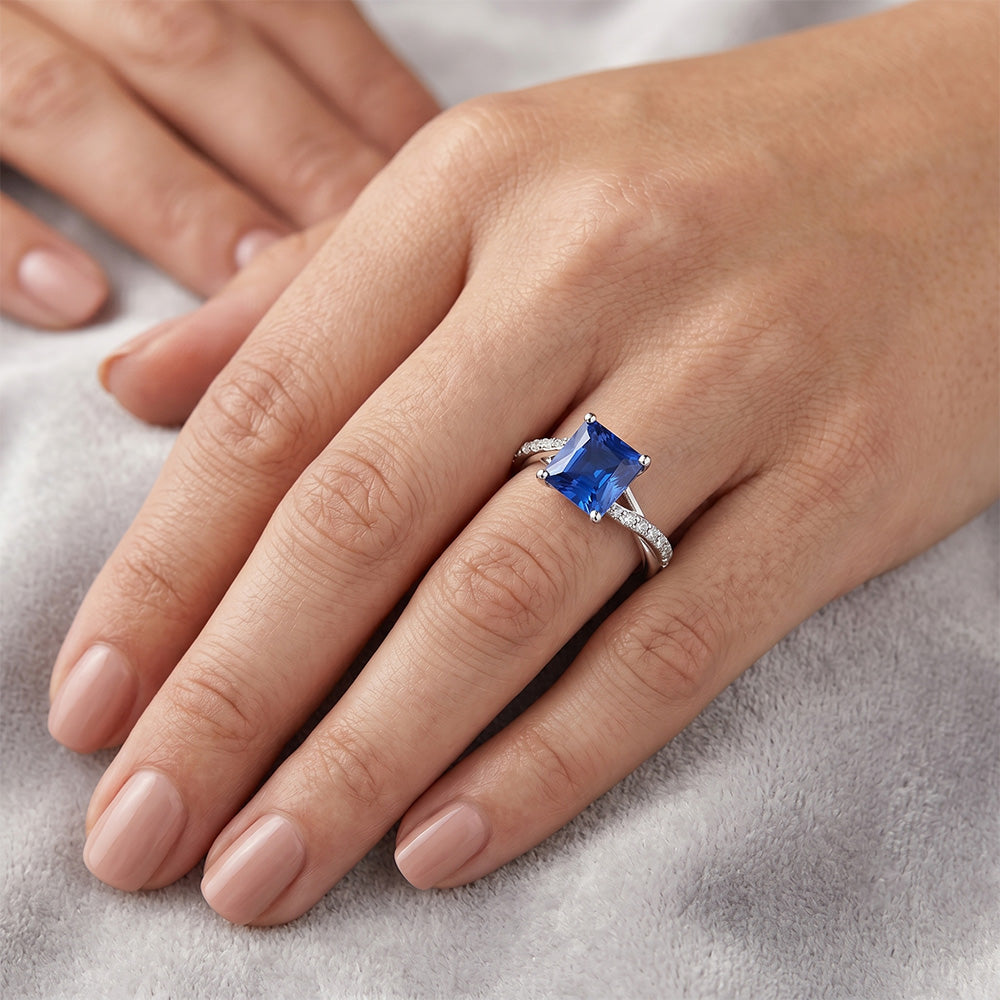 Anello Zaffiro Vero 3.75 Carati