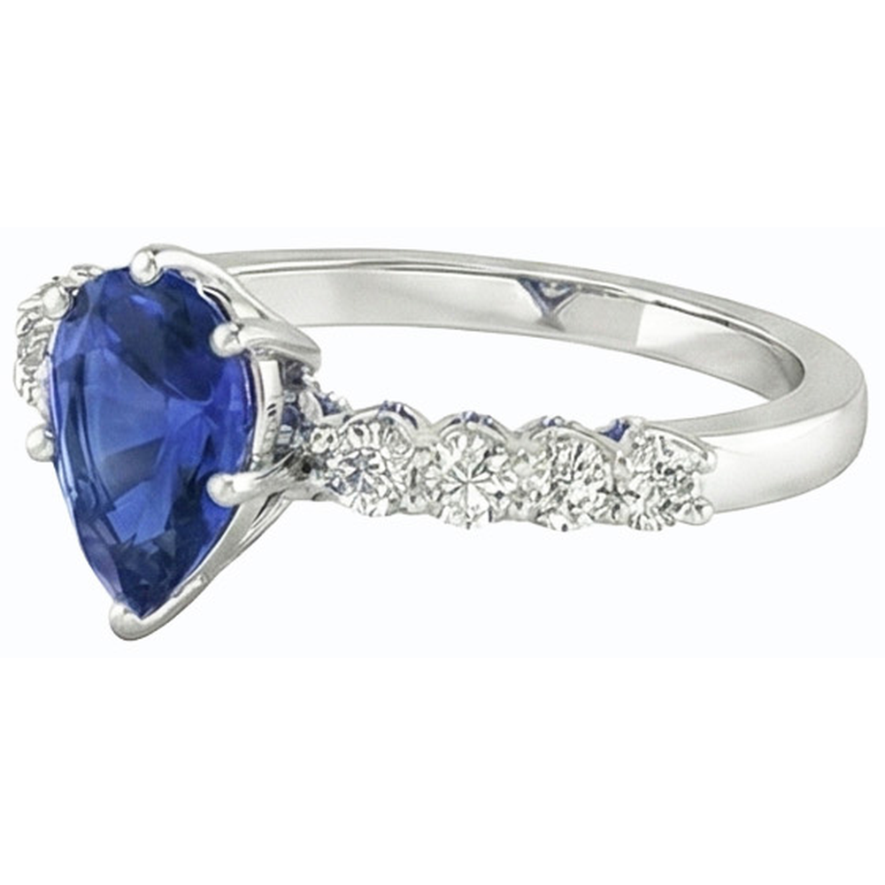vero round diamante 3carati anello vista di profilo