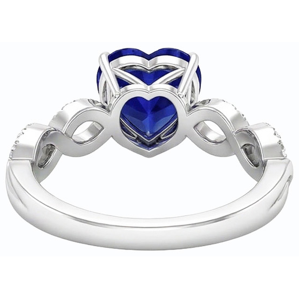 vero round diamante 4carati anello su bianco