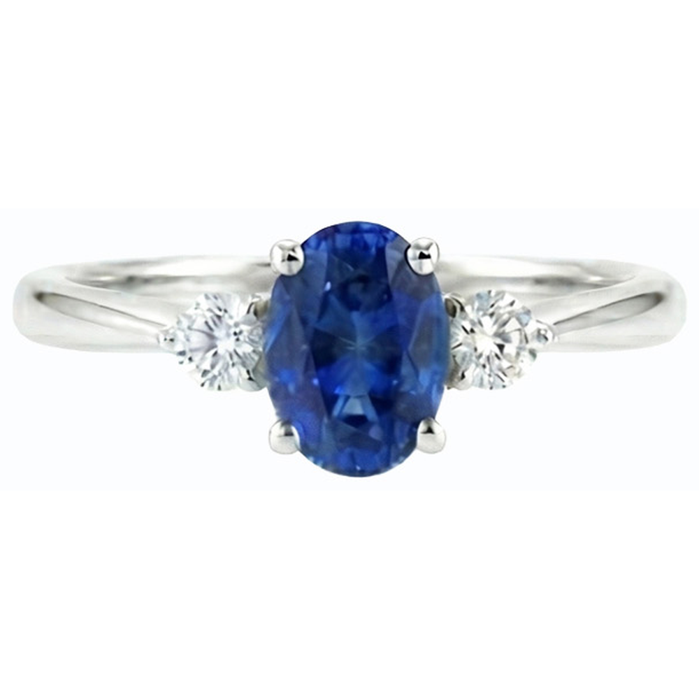 vero round diamante 2.50carati anello vista di profilo
