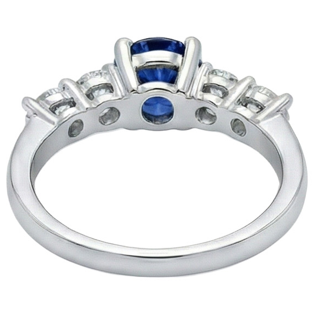 vero round diamante 2.90carati anello su bianco