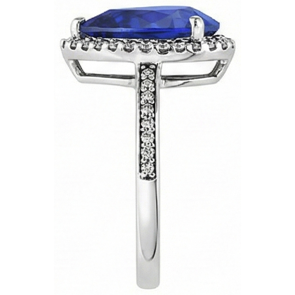 vero round diamante 4carati anello su bianco
