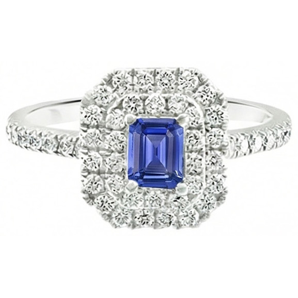 vero round diamante 3carati anello su bianco