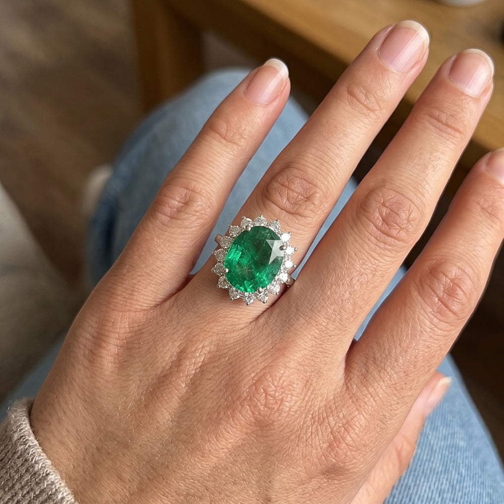 Anello di Fidanzamento Smeraldo