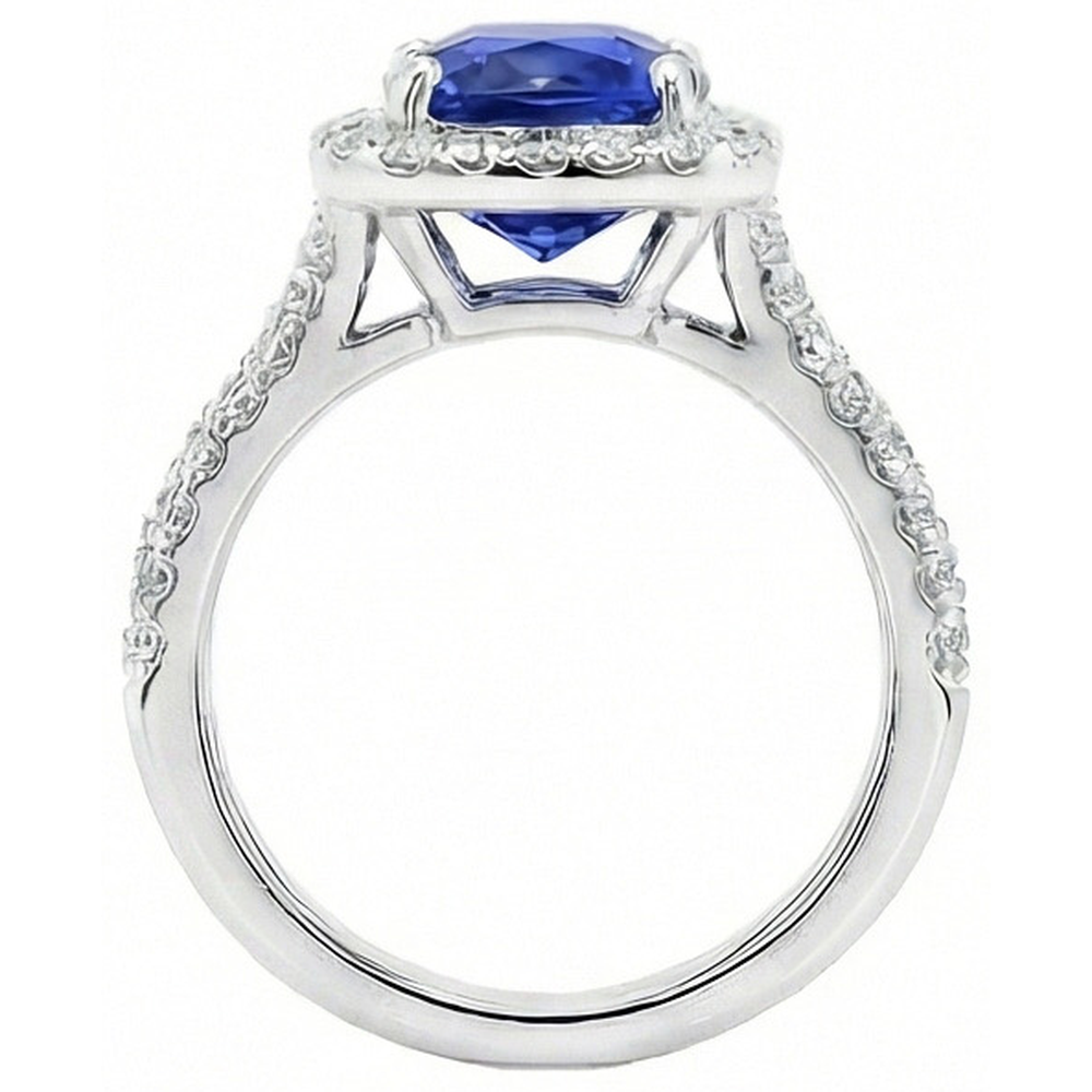 vero oval diamante 9carati anello dettaglio ravvicinato