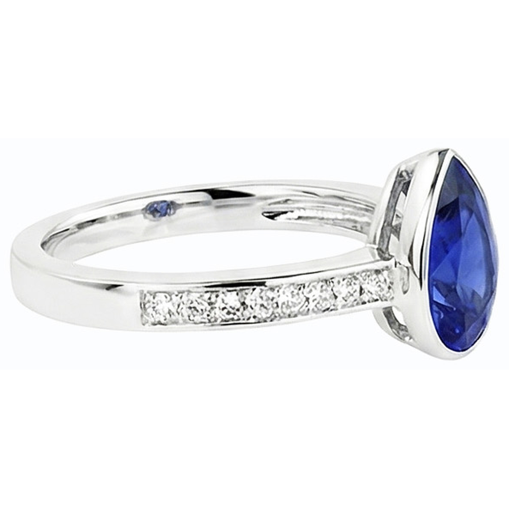 vero round diamante 3carati anello su bianco