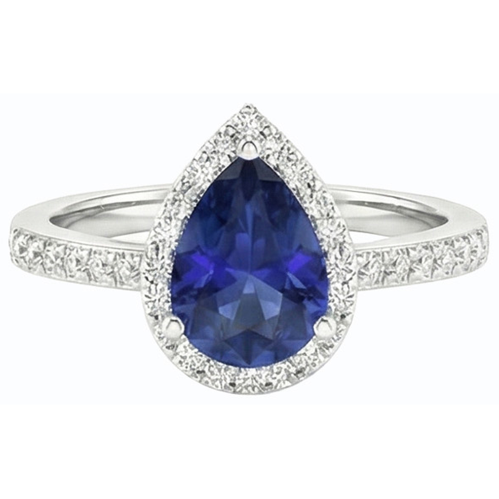 vero round diamante 3carati anello su bianco