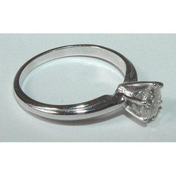 Anello di fidanzamento solitario con diamante da 1 carato. oro bianco 14K. anello di gioielli