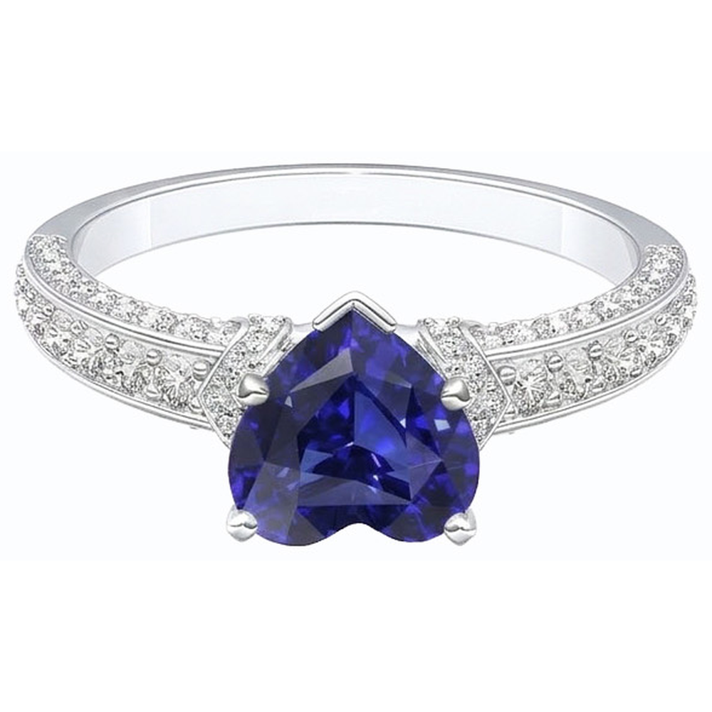 vero round diamante 3.50carati anello vista di profilo