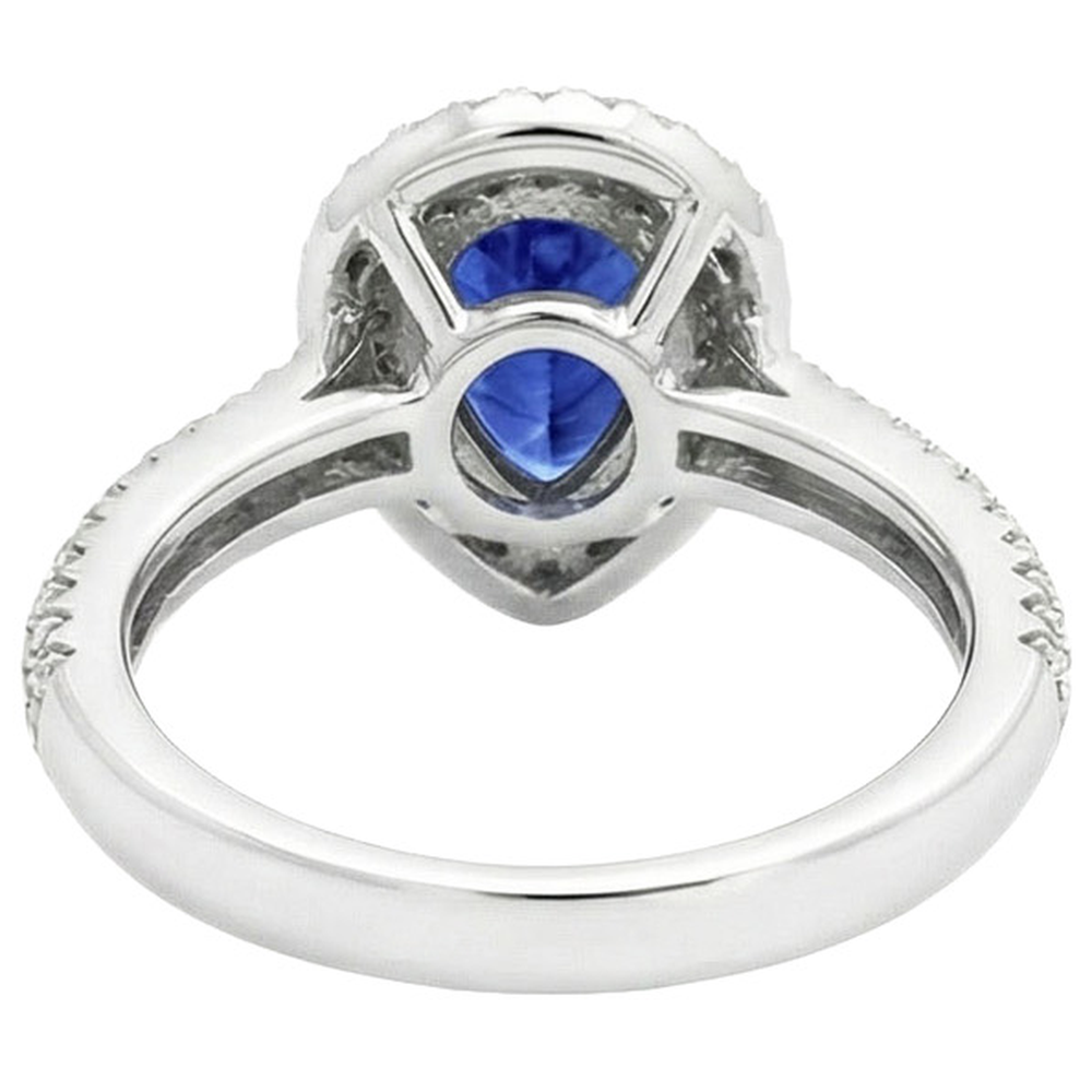 vero round diamante 2.30carati anello vista di profilo