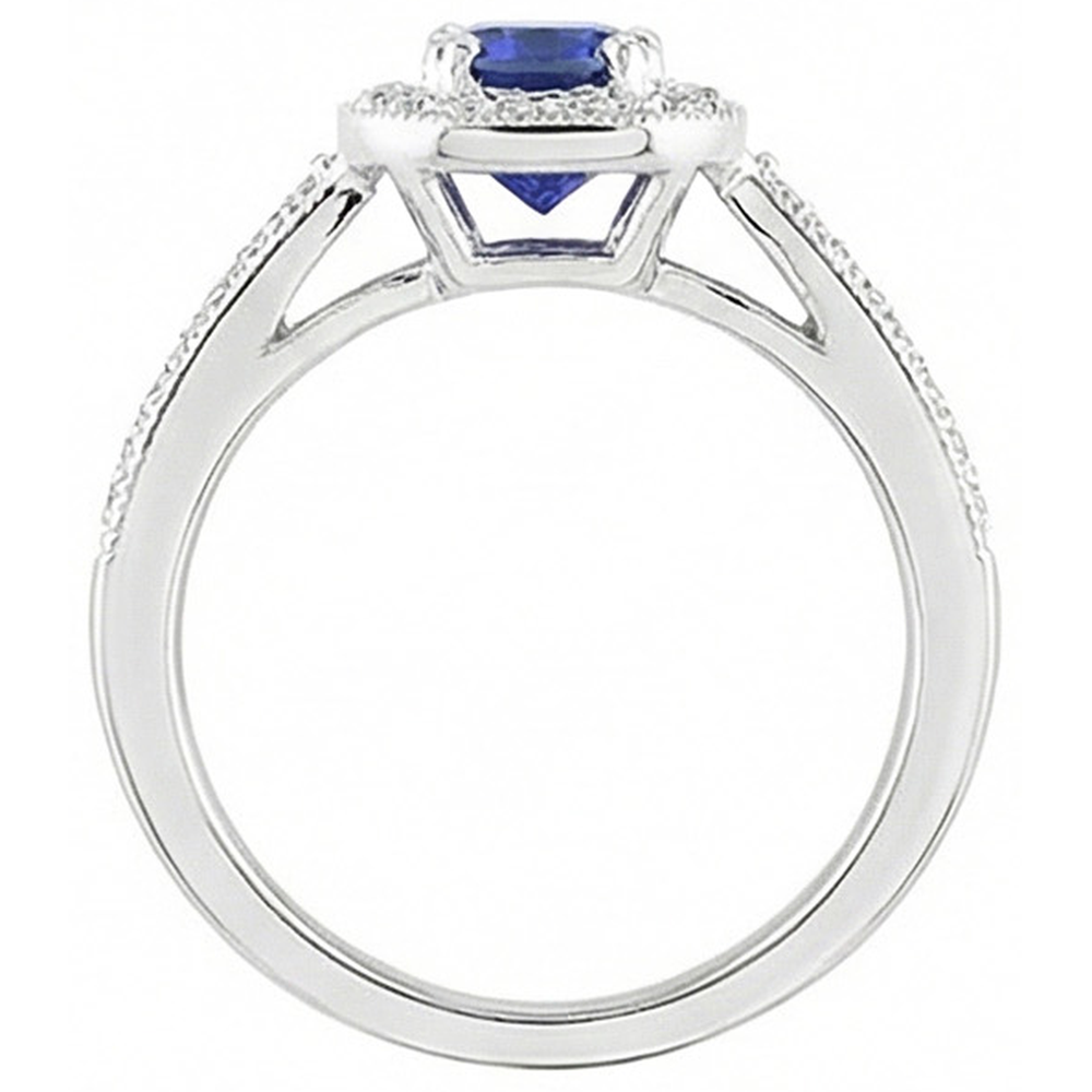 vero round diamante 3carati anello su bianco