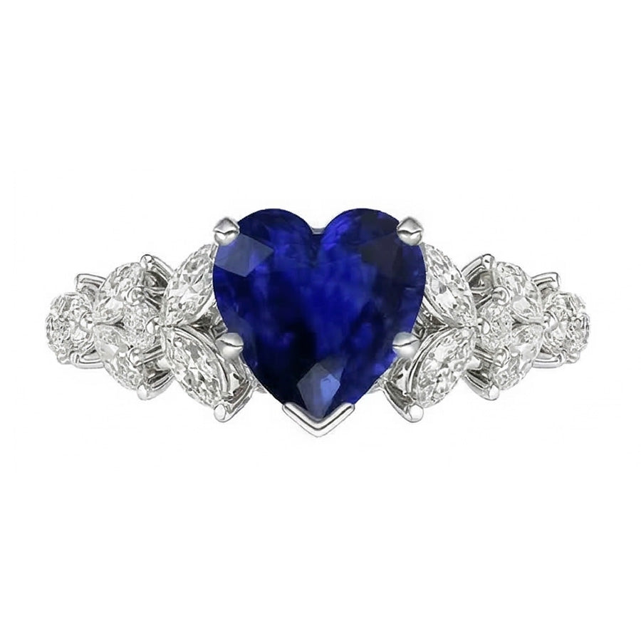 vero marquise diamante 3.50carati anello vista dall'alto
