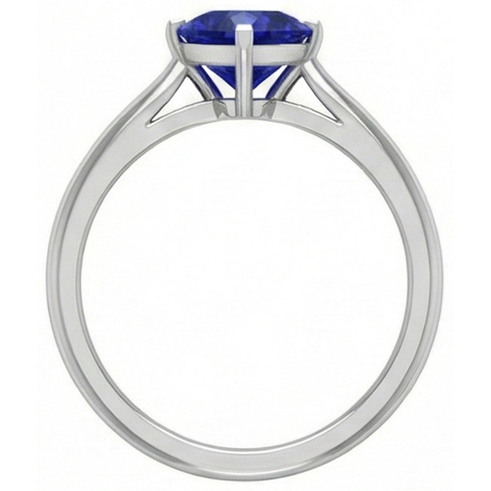 vero heart diamante 2carati anello vista di profilo