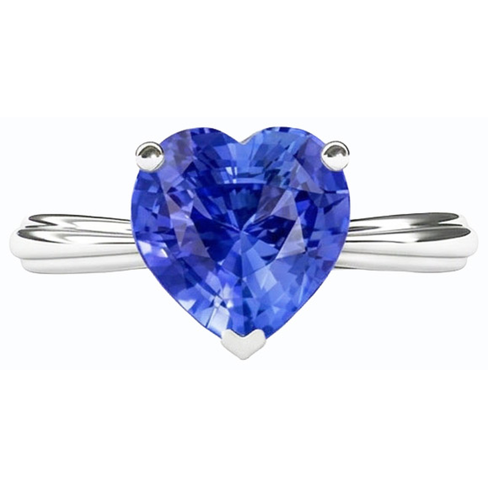 vero heart diamante 2.50carati anello vista dall'alto