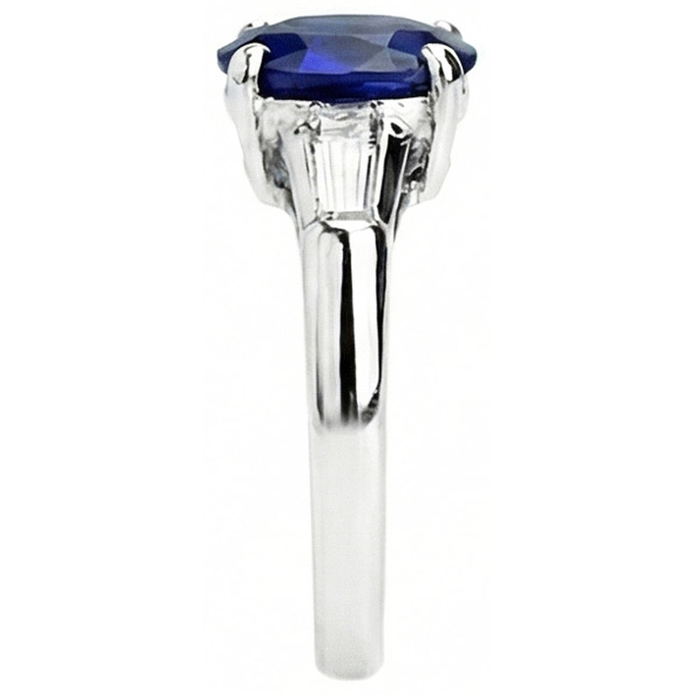 Anello solitario con zaffiro blu profondo 2.50 carati Gioielli da donna