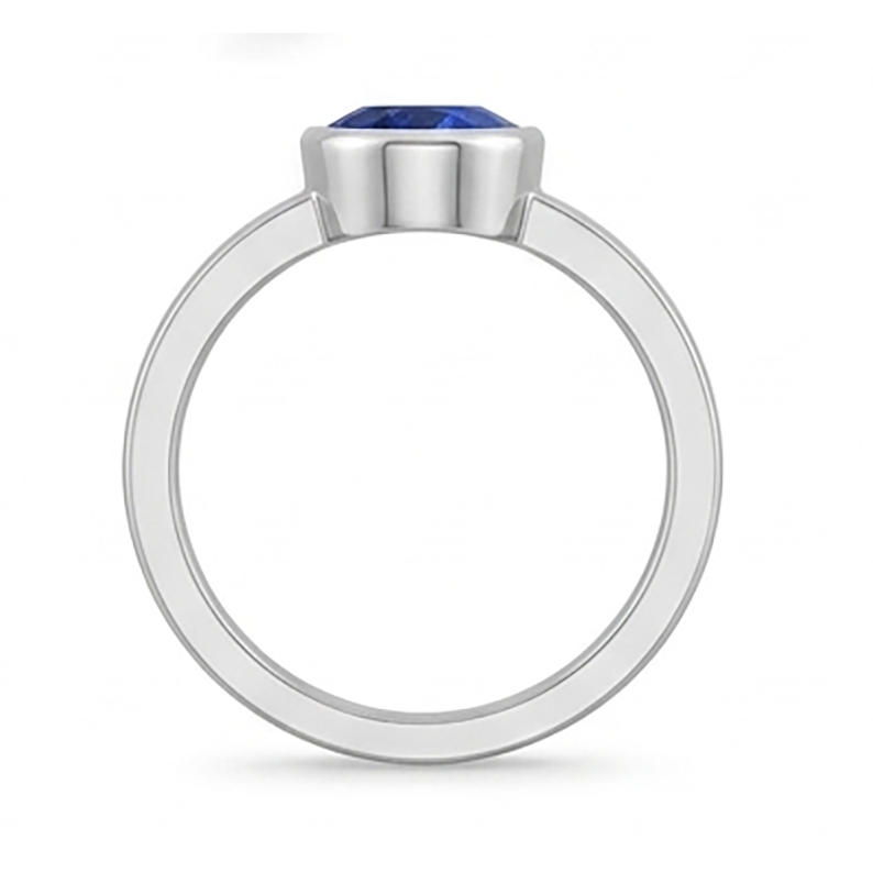 Anello solitario da uomo con pietre preziose incastonato con zaffiro Ceylon da 2,50 carati