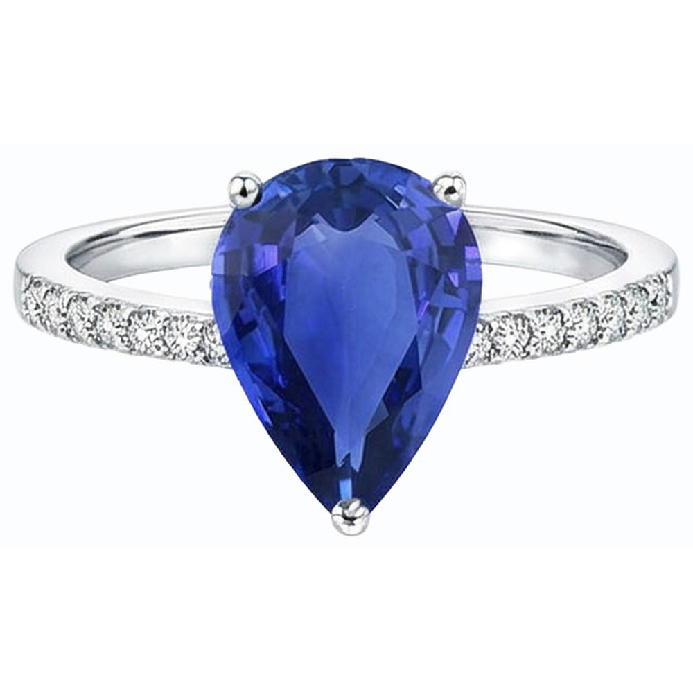 vero round diamante 4carati anello vista di profilo