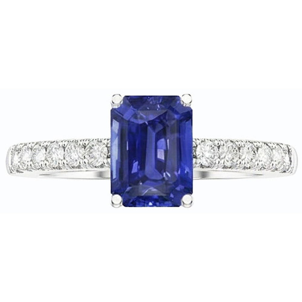 vero round diamante 3carati anello su bianco