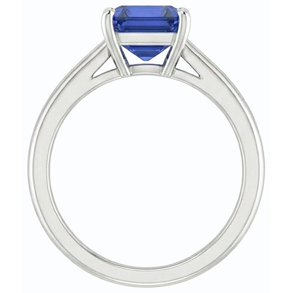 vero emerald diamante 1.50carati anello vista di profilo