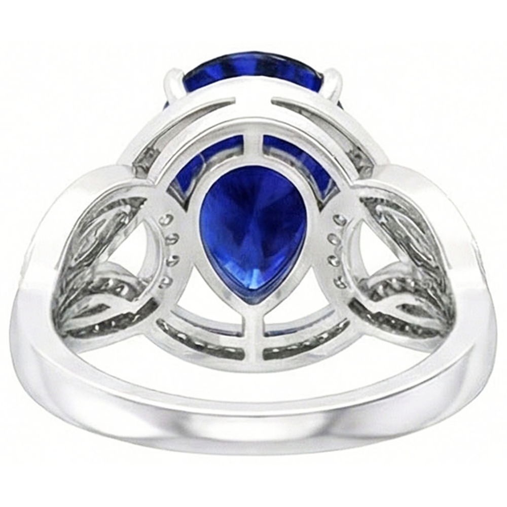 vero round diamante 3carati anello vista di profilo
