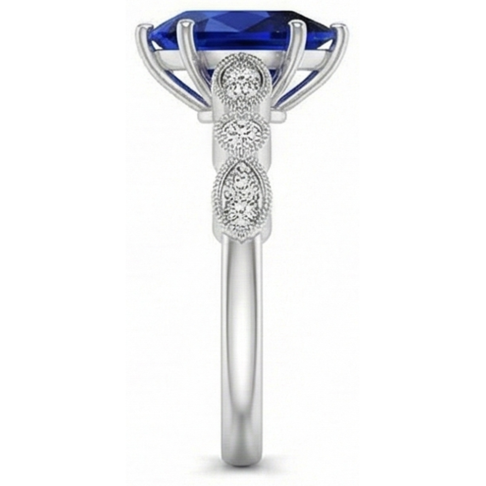 vero round diamante 2.50carati anello su bianco