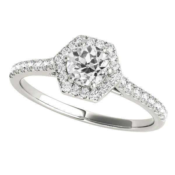 Anello Anniversario Halo Il Giro Vecchio Minatore Vero Diamante 3,50 Carati