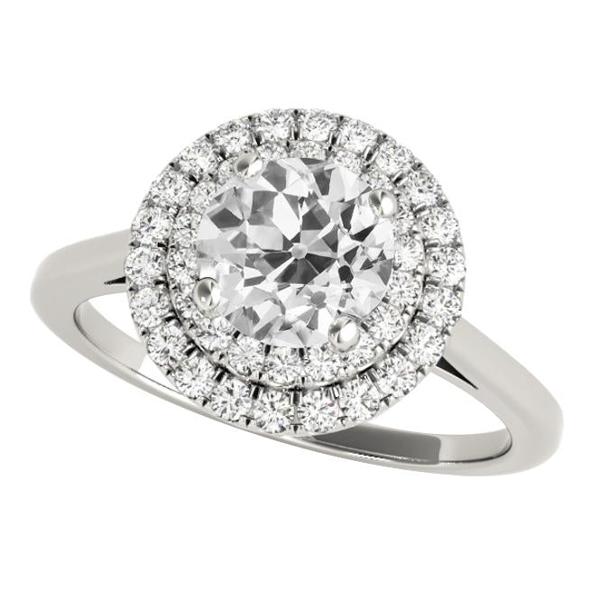 Anello Con Doppio Anello Di Naturale Diamanti Da Minatore Rotondo Con Doppio Alone 5,75 Carati