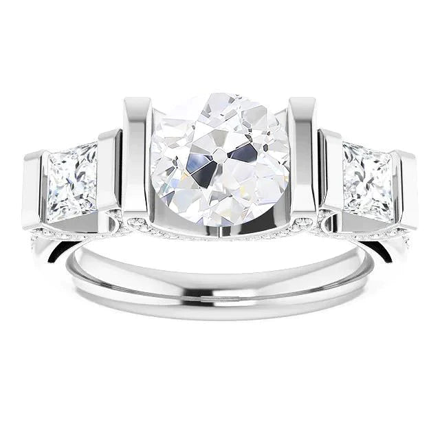 Anello Con Genuino Diamante Da 9 Carati