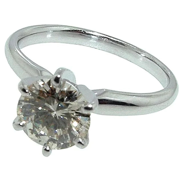 Anello Con Naturale Diamante Rotondo