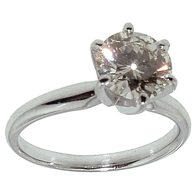 Anello Con Naturale Diamante Rotondo