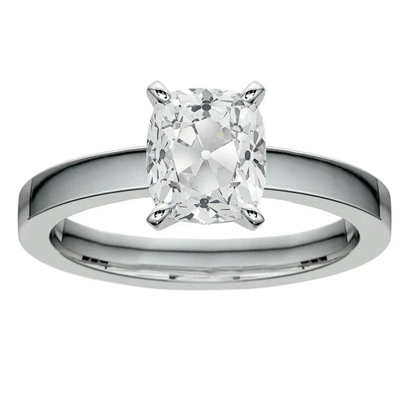 Anello Con Vero Diamante A Cuscino Da 5 Carati