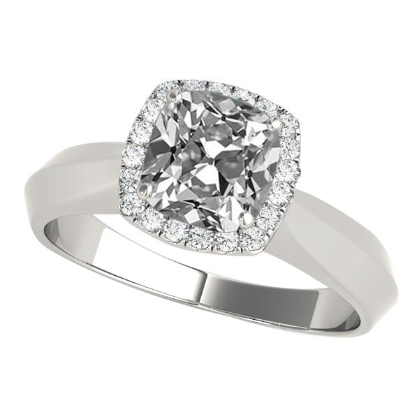 Anello Da Donna In Oro Con Cuscino Aureola, Anello Di Naturale Diamanti Da Minatore, 7,50 Carati, Gioielli