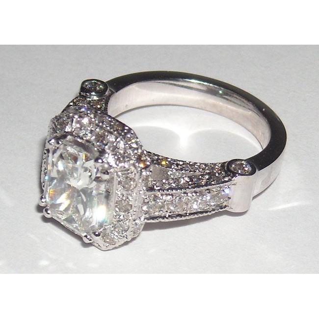 Anello Di Fidanzamento Con Genuino Diamante Da 8,51 Carati, Taglio Radiante