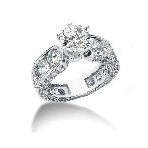 Anello Di Fidanzamento Con Genuino Diamanti Anello Fantasia In Oro 8,50 Carati