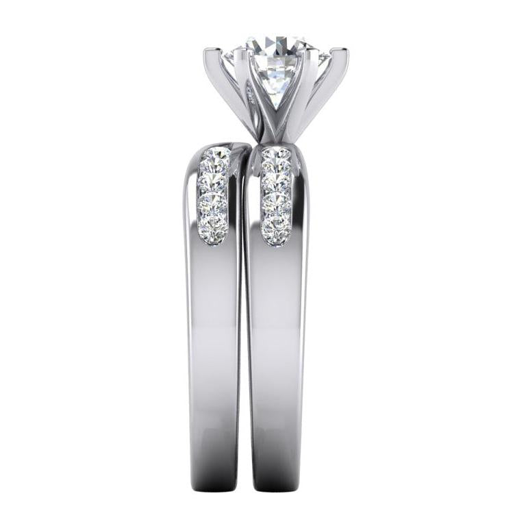 Anello Di Fidanzamento Con Naturale Diamante Da 3.25 Carati In Oro Bianco 14K