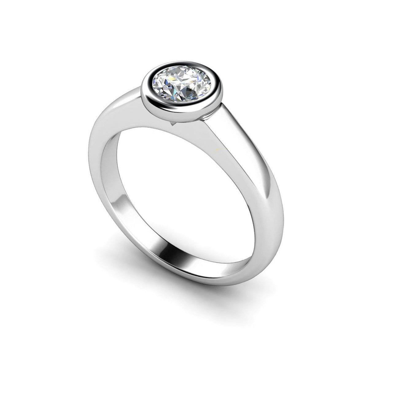 Anello Di Fidanzamento Con Naturale Diamante Solitario Con Castone Da 1 Carato