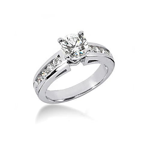 Anello Di Fidanzamento Con Naturale Diamante Tondo 3 Carati