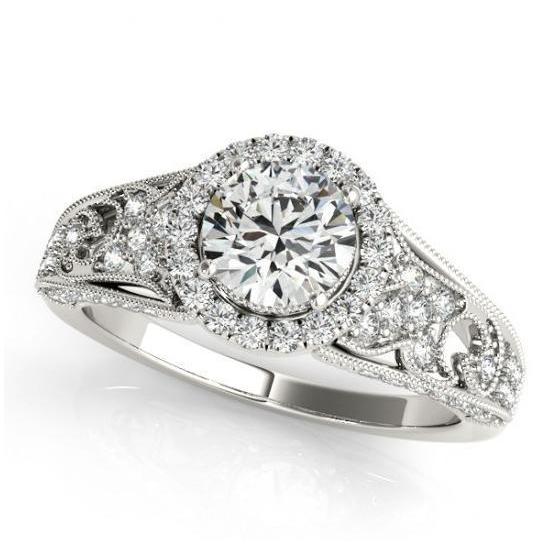 Anello Di Fidanzamento Con Vero Diamante 1.25 Carati Gioielli Da Donna In Stile Antico Nuovo