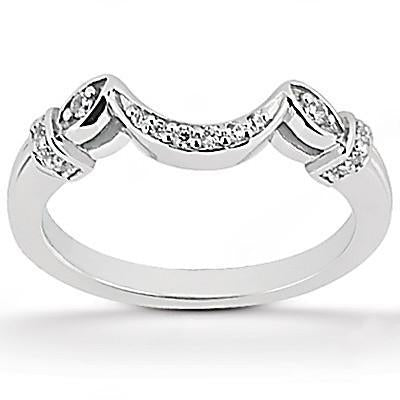 Anello Di Fidanzamento Con Vero Diamante Halo Band Set 1.45 Carati Oro Bianco 14K
